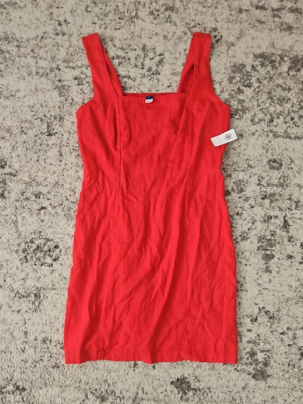 Old Navy Red Square-Neck Sleeveless Mini Dress